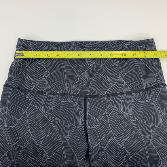 Wela Honolulu Hawaii Black Gray Tropical Palm Athletic Leggings Size Medium - Picture 14 of 16